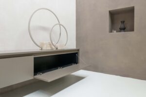 Maeve | Zwevend TV meubel | 3 Kleppen | MDF | 180 – 300 cm