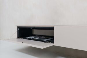 Zyan | Zwevend tv-meubel | Verstek | Scandinavisch Design | 3 Kleppen | 180 – 300 cm