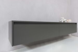 Maeve | Zwevend TV meubel | 2 Kleppen | MDF | 120 – 160 cm