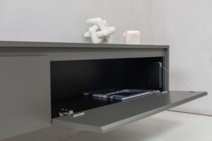 Maeve | Zwevend TV meubel | 2 Kleppen | MDF | 120 – 160 cm