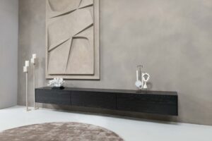 Jessie | Zwevend tv-meubel | Strak | Eiken | Scandinavisch Design | 3 Kleppen | 180 – 300 cm