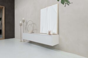 Jessie | Zwevend tv-meubel | Strak | MDF | Scandinavisch Design | 2 Kleppen | 120 – 160 cm