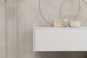 Jessie | Zwevend tv-meubel | Strak | MDF | Scandinavisch Design | 2 Kleppen | 120 – 160 cm