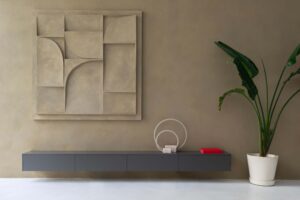 Jessie | Zwevend tv-meubel | Strak | MDF | Scandinavisch Design | 4 Kleppen | 220 – 400 cm