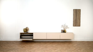 Zyan | Zwevend tv-meubel | Verstek | Scandinavisch Design | 4 Kleppen | 220- 400 cm