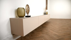 Zyan | Zwevend tv-meubel | Verstek | Scandinavisch Design | 4 Kleppen | 220- 400 cm