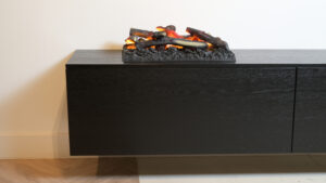 Jackson | tv meubel met openhaard | Eiken | 3 Kleppen | 200 – 300 cm