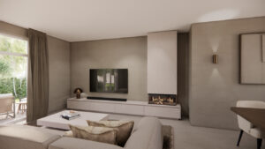 Maeve British Fires New Forest 870 | Tv-meubel | 4 Kleppen | Chimney | Classic | 330 – 400 cm