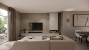 Maeve British Fires New Forest 870 | Tv-meubel | 4 Kleppen | Chimney | Classic | 330 – 400 cm