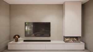 Maeve British Fires New Forest 870 | Tv-meubel | 4 Kleppen | Chimney | Classic | 330 – 400 cm