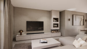 Maeve British Fires New Forest 870 | Tv-meubel | 4 Kleppen | Chimney | Excellent | 330 – 400 cm