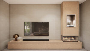 Maeve British Fires New Forest 870 | Tv-meubel | 4 Kleppen | Chimney | Grand | 330 – 400 cm