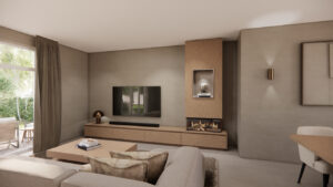 Maeve British Fires New Forest 870 | Tv-meubel | 4 Kleppen | Chimney | Grand | 330 – 400 cm